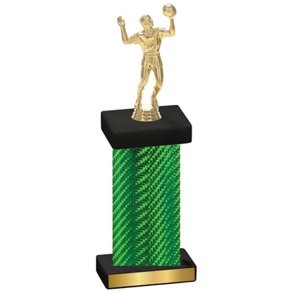 Single Green Carbon Fiber Volleyball Trophy