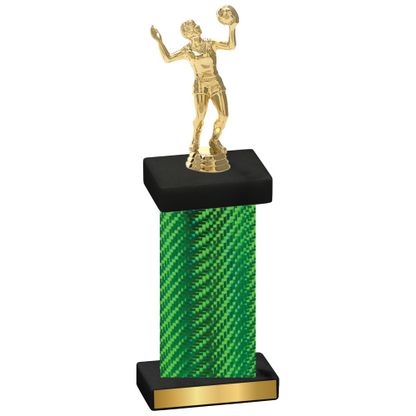 Single Green Carbon Fiber Volleyball Trophy