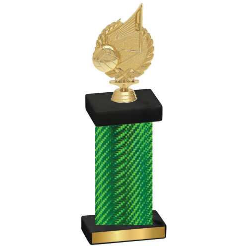 Single Green Carbon Fiber Volleyball Trophy