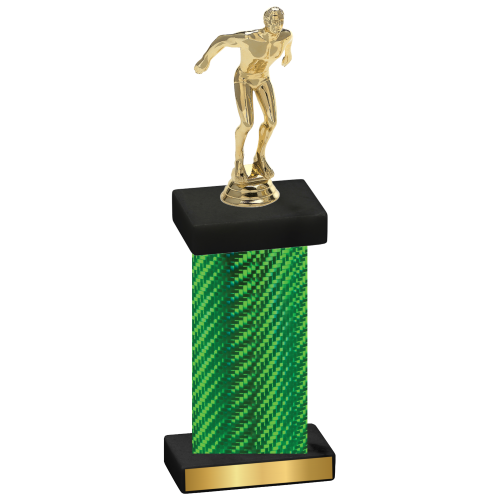 Single Green Carbon Fiber Swimming Trophy