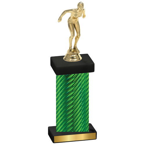 Single Green Carbon Fiber Tennis Trophy