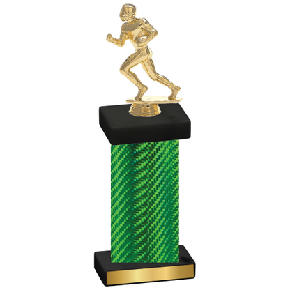 Single Green Carbon Fiber Football Trophy