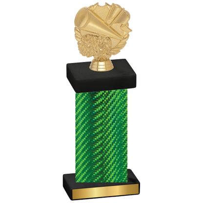 Single Green Carbon Fiber Cheerleading Trophy