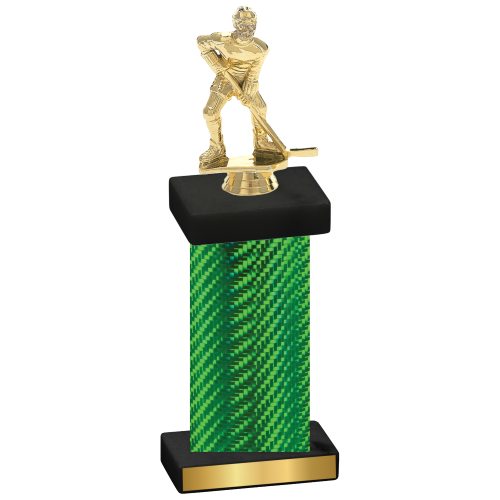 Single Green Carbon Fiber Hockey Trophy