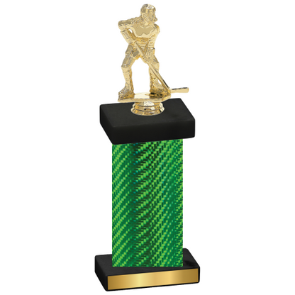 Single Green Carbon Fiber Hockey Trophy