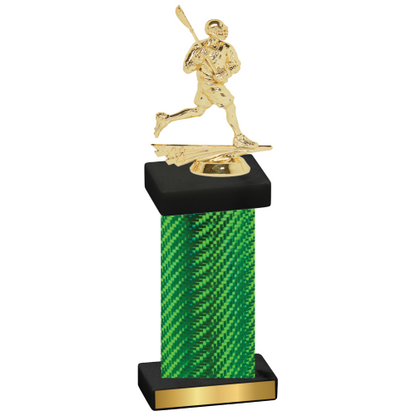 Single Green Carbon Fiber Lacrosse Trophy