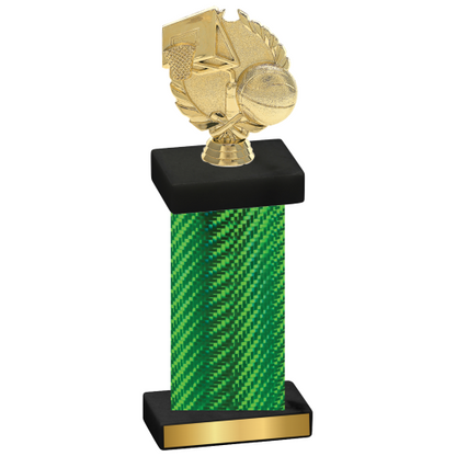 Single Green Carbon Fiber Basketball Trophy