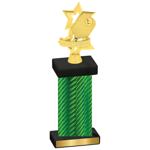 Single Green Carbon Fiber Pickleball Trophy