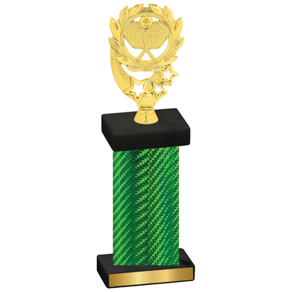 Single Green Carbon Fiber Pickleball Trophy