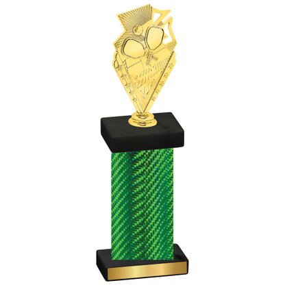 Single Green Carbon Fiber Pickleball Trophy