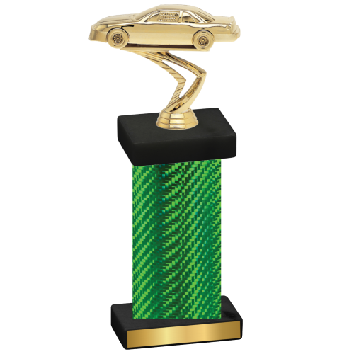 Single Green Carbon Fiber Cars Trophy