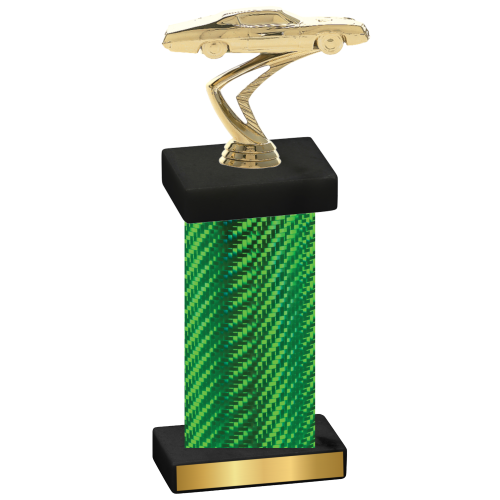 Single Green Carbon Fiber Cars Trophy