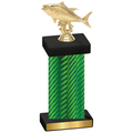 Single Green Carbon Fiber Fishing Trophy