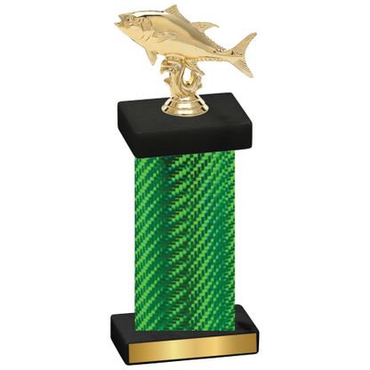 Single Green Carbon Fiber Fishing Trophy