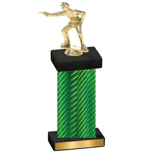 Single Green Carbon Fiber Shooter Trophy