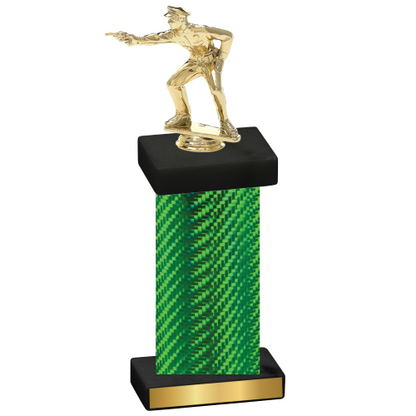 Single Green Carbon Fiber Shooter Trophy