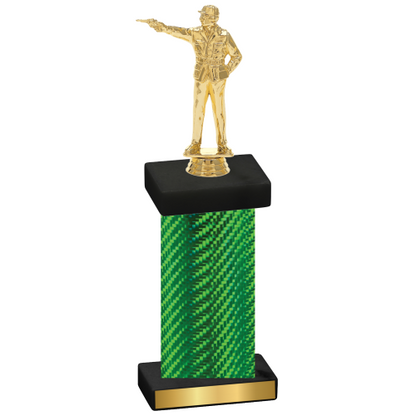 Single Green Carbon Fiber Shooter Trophy