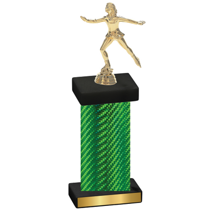 Single Green Carbon Fiber Skater Trophy