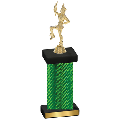 Single Green Carbon Fiber Majorette Trophy