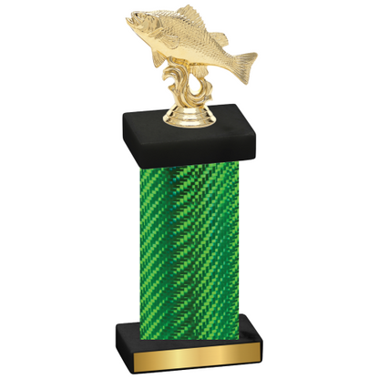 Single Green Carbon Fiber Fishing Trophy