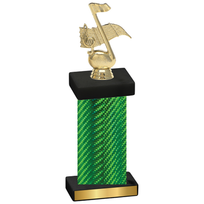 Single Green Carbon Fiber Music Trophy