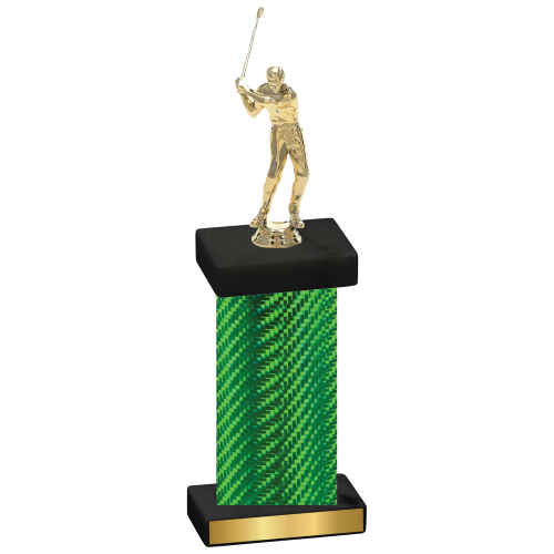 Single Green Carbon Fiber Golf Trophy