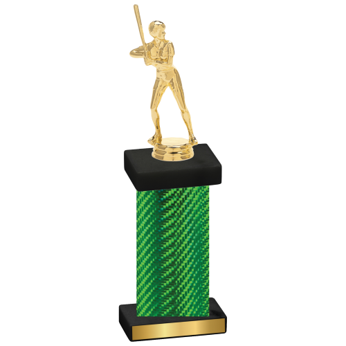 Single Green Carbon Fiber Softball Trophy