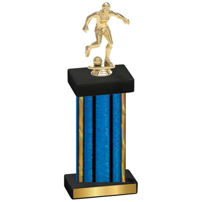 Single Blue Glacier Soccer Trophy