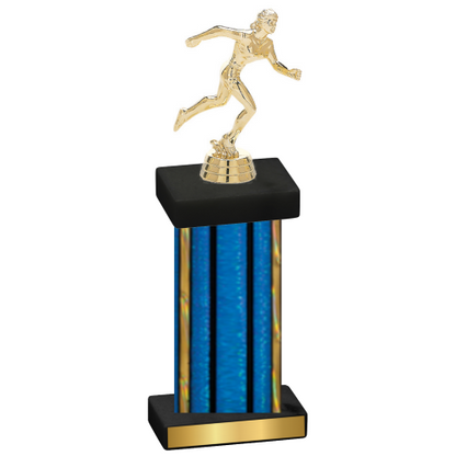 Single Blue Glacier Running Trophy