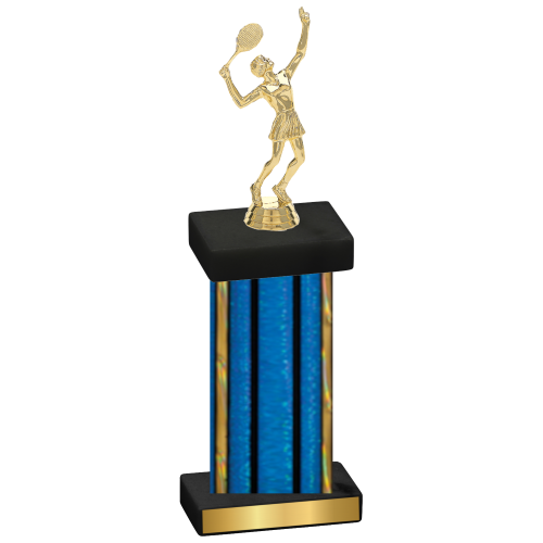 Single Blue Glacier Tennis Trophy