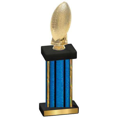 Single Blue Glacier Football Trophy