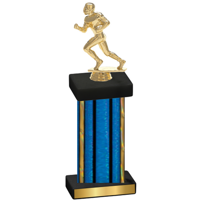 Single Blue Glacier Football Trophy