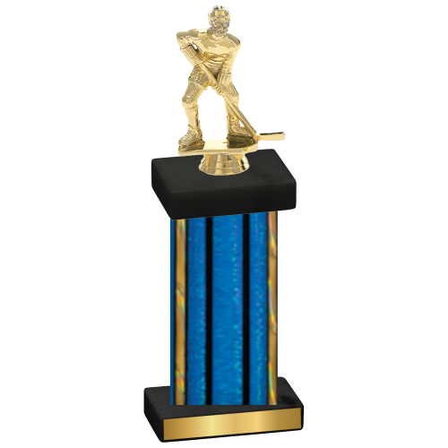 Single Blue Glacier Hockey Trophy