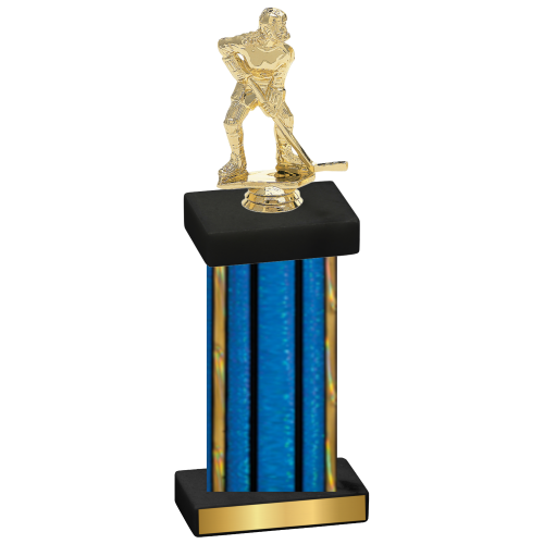 Single Blue Glacier Hockey Trophy