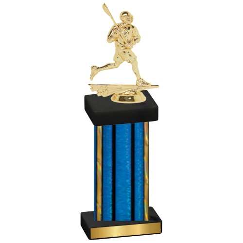 Single Blue Glacier Lacrosse Trophy