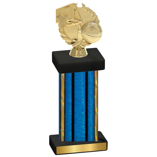 Single Blue Glacier Basketball Trophy