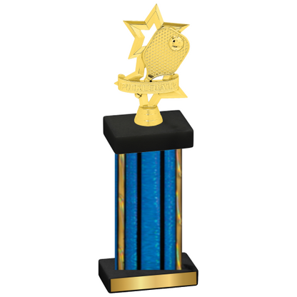 Single Blue Glacier Pickleball Trophy