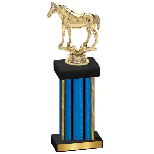 Single Blue Glacier Horses Trophy