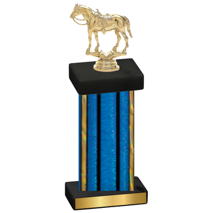 Single Blue Glacier Horses Trophy