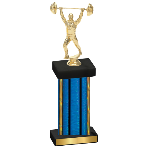 Single Blue Glacier Weights Trophy