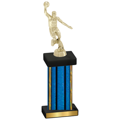 Single Blue Glacier Basketball Trophy