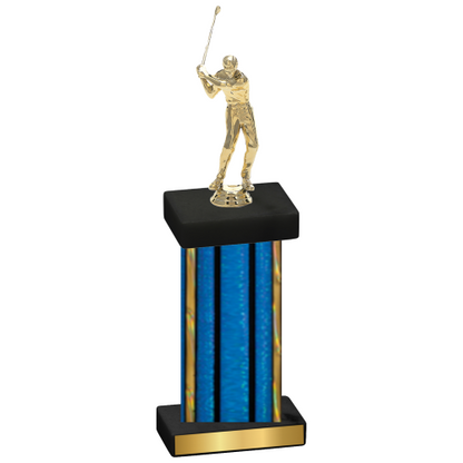 Single Blue Glacier Golf Trophy