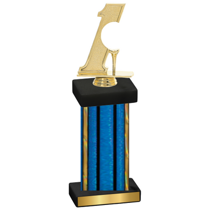 Single Blue Glacier Golf Trophy