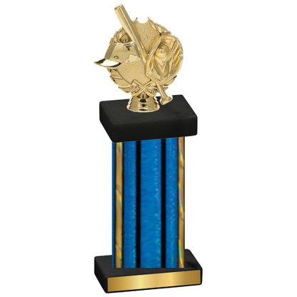 Single Blue Glacier Baseball Trophy