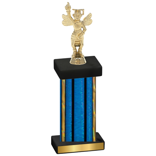 Single Blue Glacier Academics Trophy