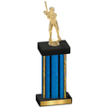 Single Blue Glacier Baseball Trophy