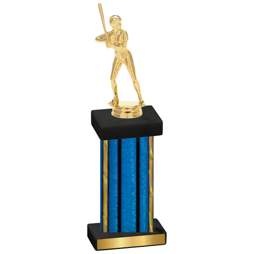 Single Blue Glacier Softball Trophy