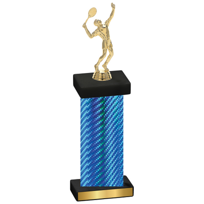 Single Blue Carbon Fiber Tennis Trophy