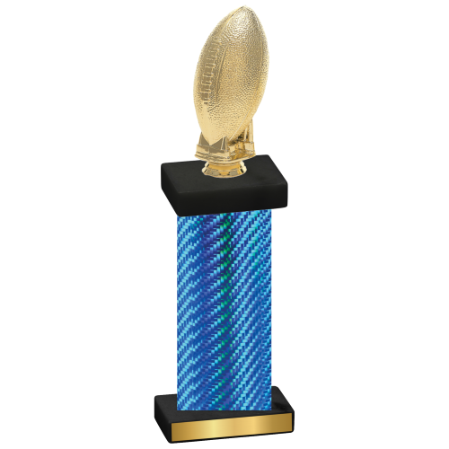 Single Blue Carbon Fiber Football Trophy