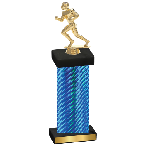 Single Blue Carbon Fiber Football Trophy